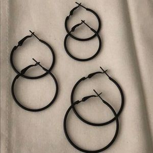 3 Different Black Hoops Bundle
